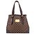 Bolso de hombro Louis Vuitton Damier Ebene Hampstead MM Roja