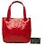 Borsa Tote Chanel Red Patent Triple CC Rosso - vista 7