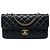 Chanel Black Quilted Calfskin CC Crown Flap Nero