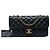 Chanel Black Quilted Calfskin CC Crown Flap Nero - vista 7