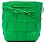 Bottega Veneta Borsa a Secchiello Cassette Small Maxi Intrecciato in Nappa Verde D'oro