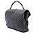 Autre Marque Borsa Satchel College Saint Laurent in pelle di pecora chevron grigia Large con monogramma Marrone Grigio antracite - vista 2