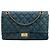Chanel Blue Quilted Denim Reissue 2.55 Double Flap 227 Azul