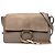 Borsa a tracolla Chloé Faye Small in camoscio e pelle di vitello marrone Taupe