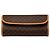 Céline Clutch Celine Brown Macadam Coated Canvas Marrone