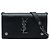 Autre Marque Portefeuille porté épaule Monogram Rider Saint Laurent en cuir embossé croc noir