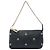 Pochette Fendi Spalmati con catena e borchie nera Nero