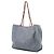 Céline Celine Cabas Squared Tote aus blau gestreiftem Textil und Kalbsleder Marineblau - Ansicht 2