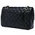 Chanel Black Medium Classic Lambskin Double Flap Preto - vista 2