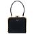 Céline Celine Minaudière Triomphe Lana in pelle di vitello nera Nero