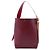 Céline Celine Red Small Smooth Bicolor Calfskin Twisted Cabas Tote Rosso Bordò