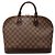Louis Vuitton Brown Damier Ebene Alma PM Marrone