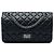 Chanel Black Quilted Aged Calfskin Reissue 2.55 Double Flap 225 Nero