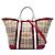 Borsa Tote Burberry Beige Medium Haymarket Check Coated Canvas Jameson