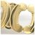 Triomphe Céline Bracciale rigido Celine Macadam in metallo dorato da donna D'oro - vista 5