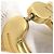 Triomphe Céline Bracciale rigido Celine Macadam in metallo dorato da donna D'oro - vista 6