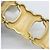 Triomphe Céline Bracciale rigido Celine Macadam in metallo dorato da donna D'oro - vista 7