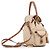 Mochila e bolsa Miu Miu em couro e lona bege e marrom - vista 2