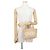 Borsa Jimmy Choo in rafia e pelle beige - vista 4
