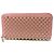 Cartera larga de piel rosa Christian Louboutin