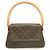 Bolso de hombro Louis Vuitton Monogram Mini Looping Castaño