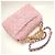 Borsa a tracolla Chanel 19 in tweed Rosa - vista 3