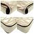 Cartera de cadena acolchada Jimmy Choo JC Bar Beige Dorado - vista 9