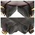Borsa a tracolla in pelle Burberry Nero Marrone scuro - vista 5