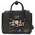 Borsa 2-way MCM Milla Robot in pelle verniciata goffrata nera Nero