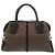 Borsa a mano Tod's D-Styling in pelle e shearling Marrone