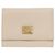 Dolce & Gabbana Tri-fold Geldbörse aus beigem Leder