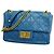 Borsa a tracolla in pelle Chanel 2.55 con doppia catena Blu
