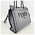 Fendi Tote Bag aus grauem Filz Braun - Ansicht 2