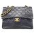 Borsa a tracolla Chanel Matelassé Navy Blu navy