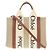 Borsa tote Chloé 2-Way Woody Small Beige