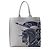 Borsa Tote Burberry Square Horse Canvas Nero