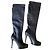 Stuart Weitzman Over-the-Knee Stiefel aus schwarzem Leder