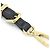 Portachiavi Miu Miu in pelle blu navy e oro D'oro - vista 3