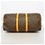 Louis Vuitton Boston Monogram Keepall Bandoulière 55 Castaño - vista 3