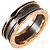 Bulgari Anel Bvlgari B.zero1 de 2 bandas Preto Rosa