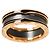 Bulgari Anel Bvlgari B.zero1 de 2 bandas Preto Rosa - vista 2