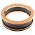 Bulgari Anel Bvlgari B.zero1 de 2 bandas Preto Rosa - vista 3