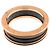 Bulgari Anel Bvlgari B.zero1 de 2 bandas Preto Rosa - vista 4