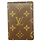 Louis Vuitton Monogram Organizer de Poche Card Case Castaño