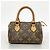 Sac à main Louis Vuitton Monogram Mini Speedy Marron - vue 11