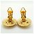 Boucles d'oreilles Chanel Coco Mark Oval Doré - vue 9