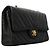 Borsa a tracolla Chanel in pelle d'agnello nera Nero - vista 2