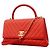 Borsa Chanel in pelle di vitello grana rossa Rosso