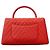 Borsa Chanel in pelle di vitello grana rossa Rosso - vista 10