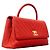 Borsa Chanel in pelle di vitello grana rossa Rosso - vista 2
